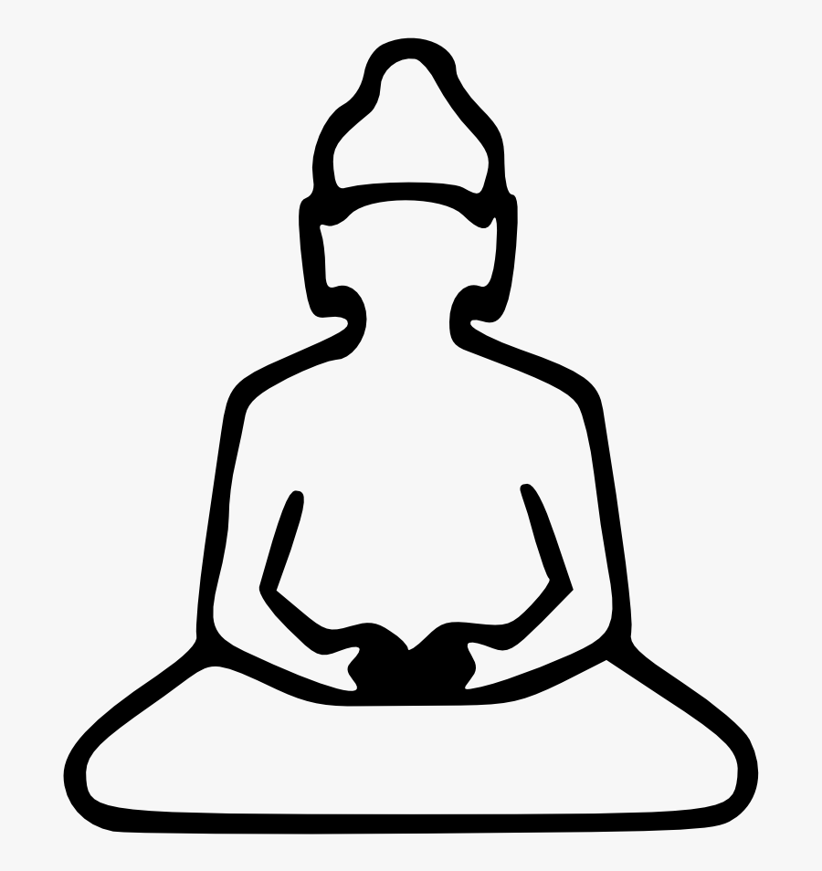 Buddha Silhouette - Buddhism Easy To Draw, Transparent Clipart