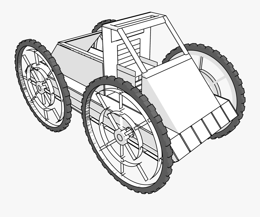Ye Olde Monster Wagon First Truck Clipart Png - Line Art, Transparent Clipart