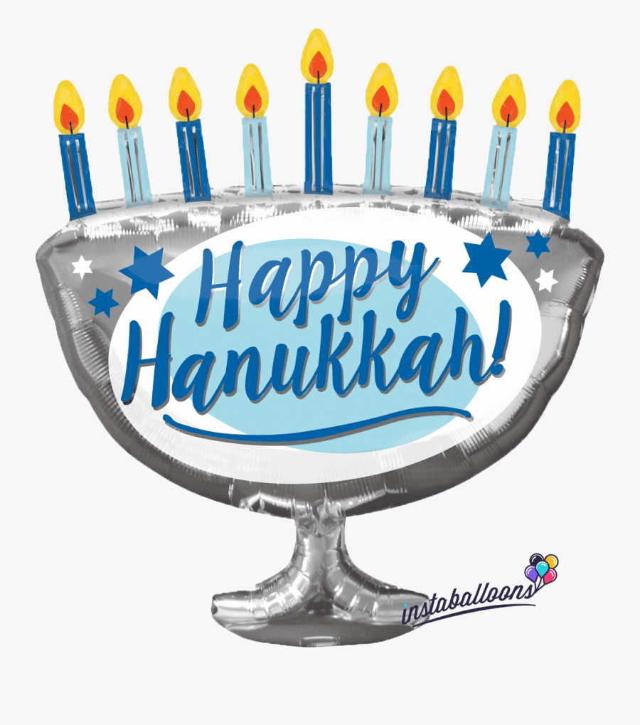 Menorah Large Balloon Instaballoons - Happy Hanukkah Menorah, Transparent Clipart