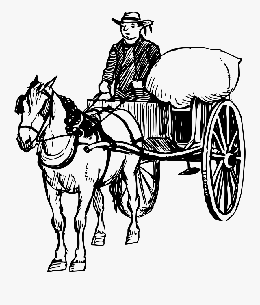 Horse Cart Drawing At Getdrawings, Transparent Clipart