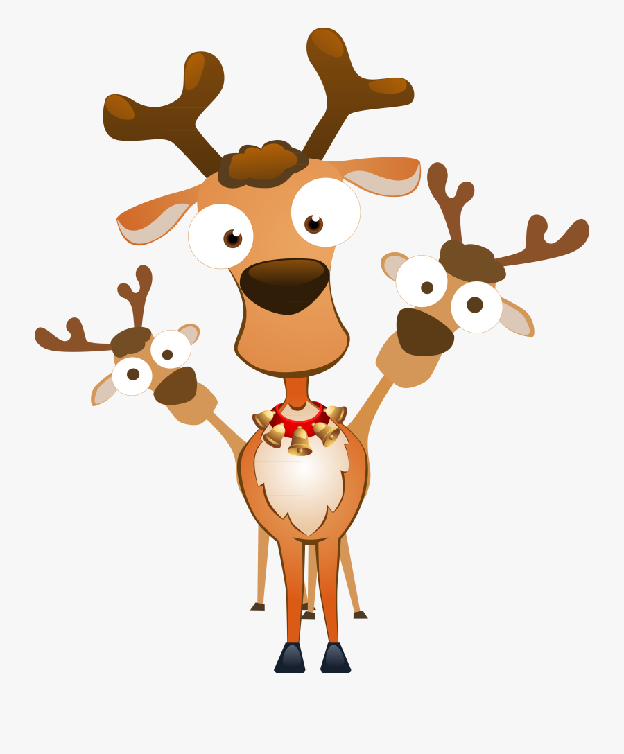 Claus Rudolph Reindeer Santa Christmas Download Hq, Transparent Clipart