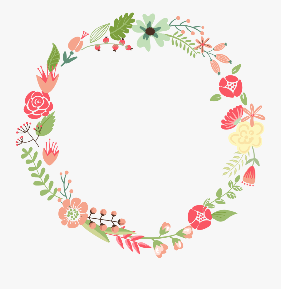 Picture Frames Flower Wreath Clip Art, Transparent Clipart