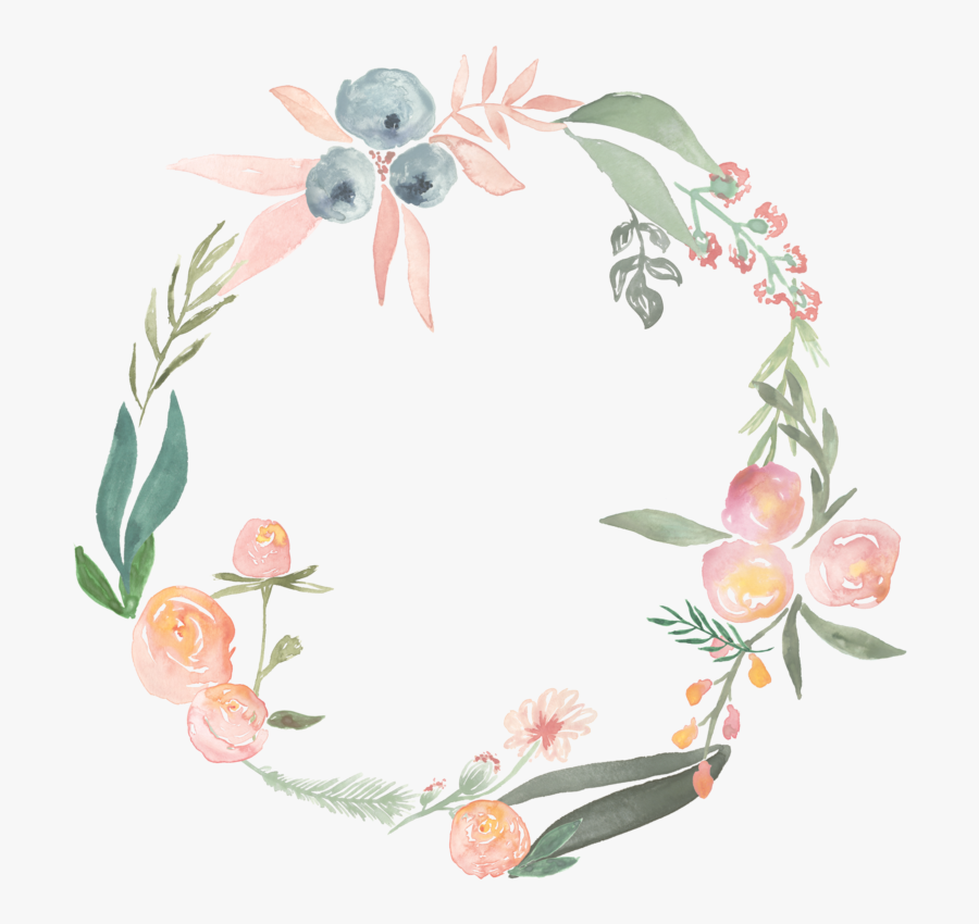 Watercolor Painting Flower Wreath Photography Clip, Transparent Clipart