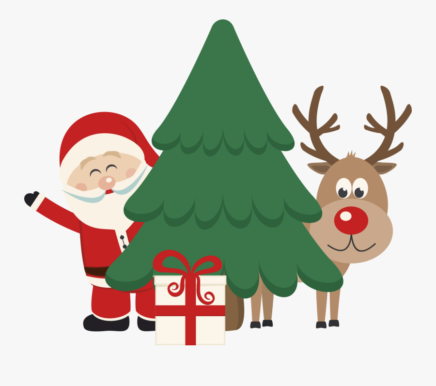 Santa Claus Rudolph Christmas, Transparent Clipart