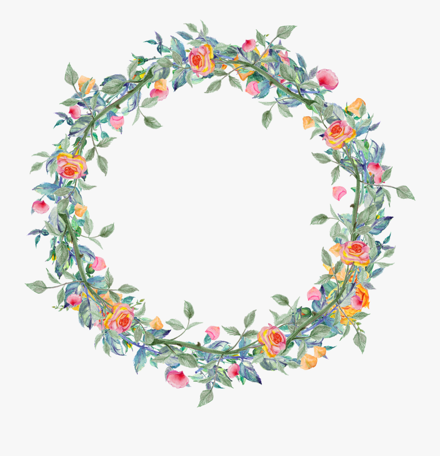 Floral Wreath Clipart, Transparent Clipart