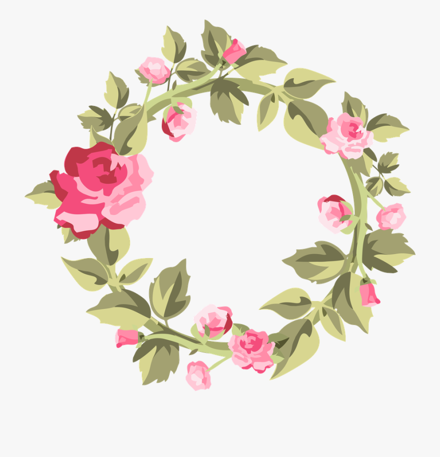 Floral Wreath Clipart, Transparent Clipart