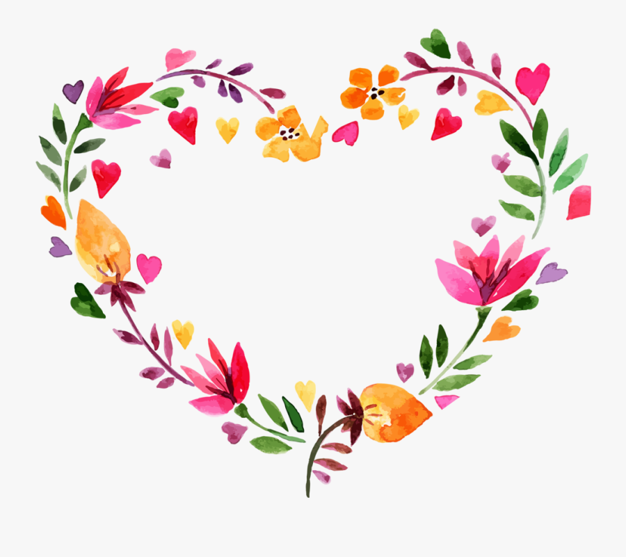 Free Valentine"s Day Free Flower Heart Wreath, Transparent Clipart