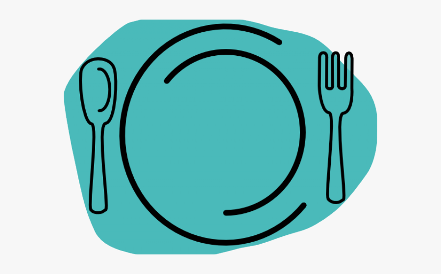 Plate Clipart - Plate With Fork And Knife Clipart, Transparent Clipart