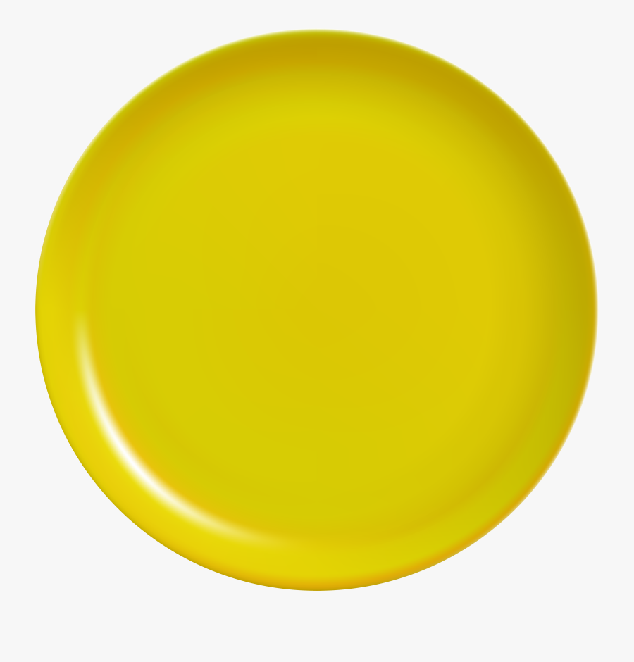 Yellow Plate Png Clip Art - Circle, Transparent Clipart