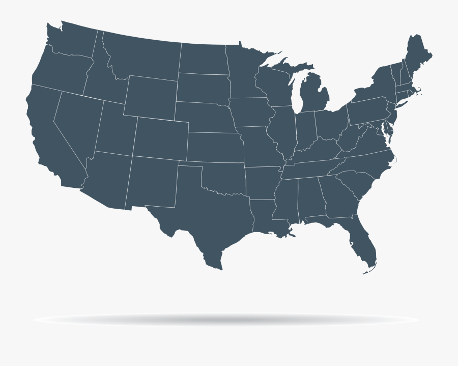 Red Map Of America, Transparent Clipart