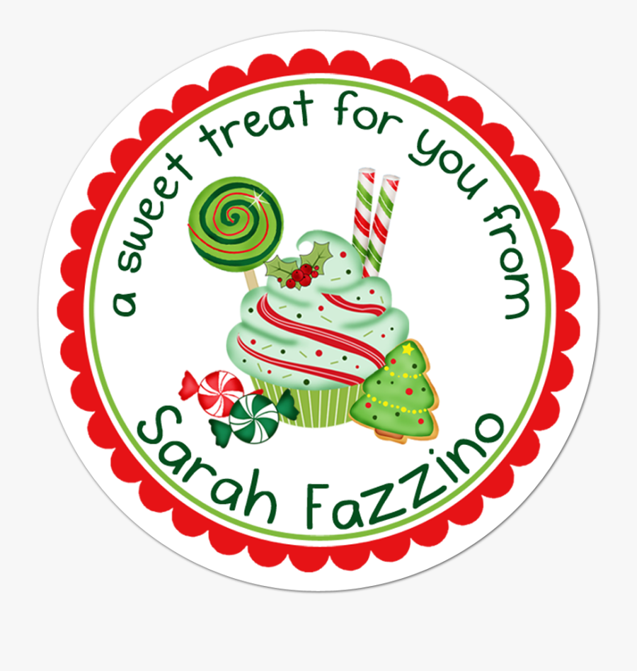 Holiday Sweets Personalized Sticker Christmas Stickers - Oatmeal, Transparent Clipart