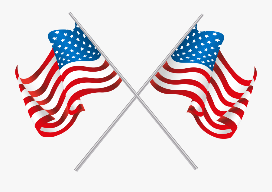 Crossed Flags Clip Art - Happy 4th Of July Motorcycle, Transparent Clipart