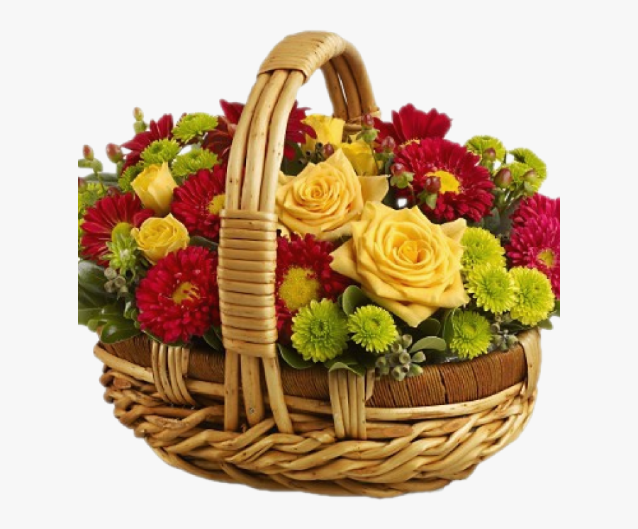 Fall Flowers Arrangements In Baskets, Transparent Clipart
