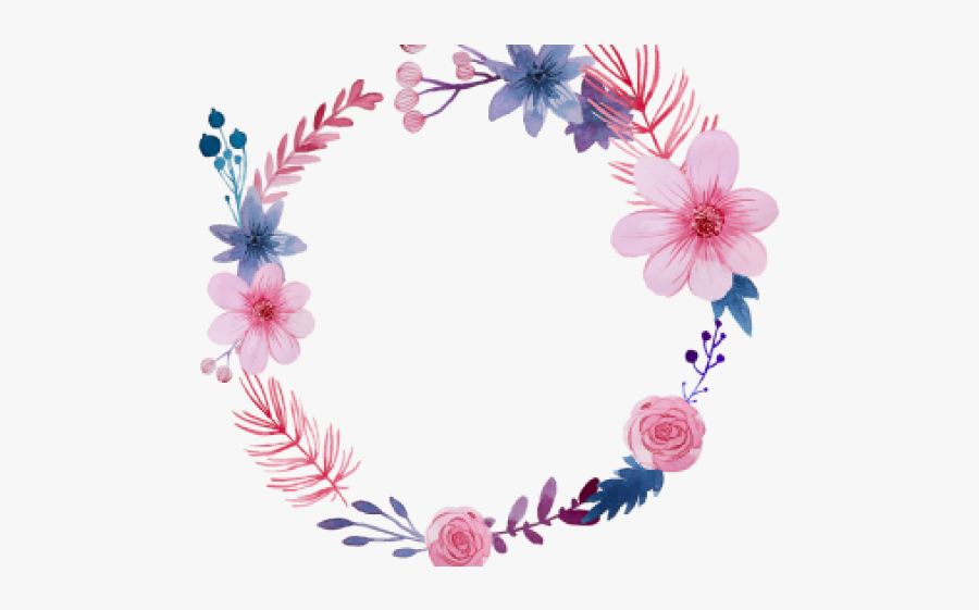 Wreath Clipart Lilac Flower - Flower Background Invitation Card Png, Transparent Clipart