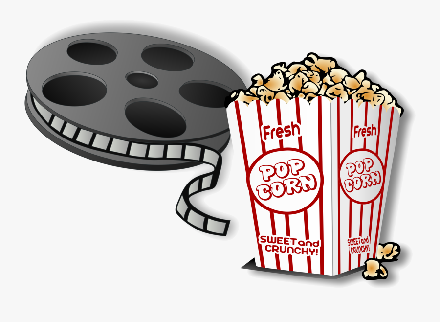 Popcorn Movies Clipart And For Free Use In Transparent - Popcorn And A Movie Clipart, Transparent Clipart