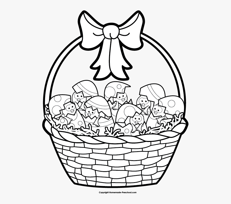 Easy Drawings Of Easter Basket, Transparent Clipart