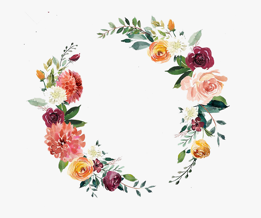 Transparent Clipart Wreath - Png Drawn Flower Wreath, Transparent Clipart