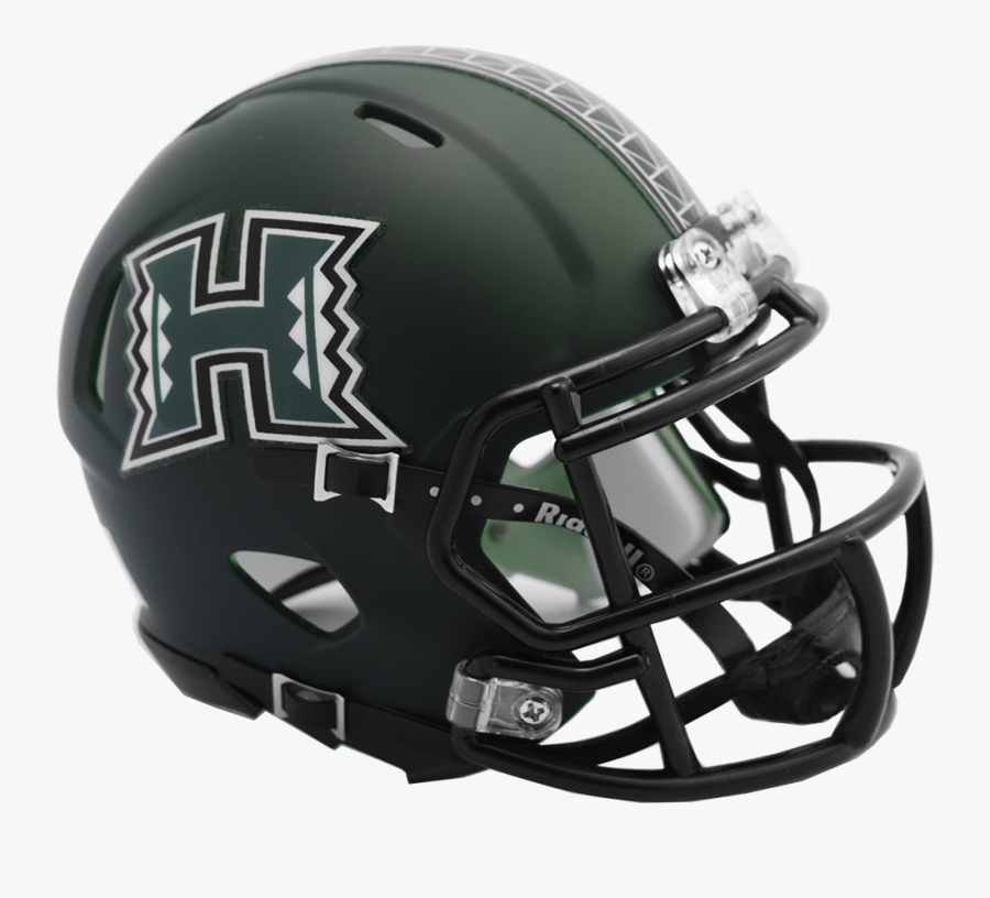 Football Helmet Png Green - Hawaii Football Mini Helmets, Transparent Clipart