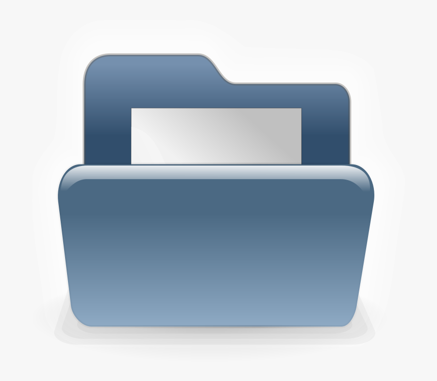 Open Blue Folder Svg Clip Arts - File System Symbol, Transparent Clipart
