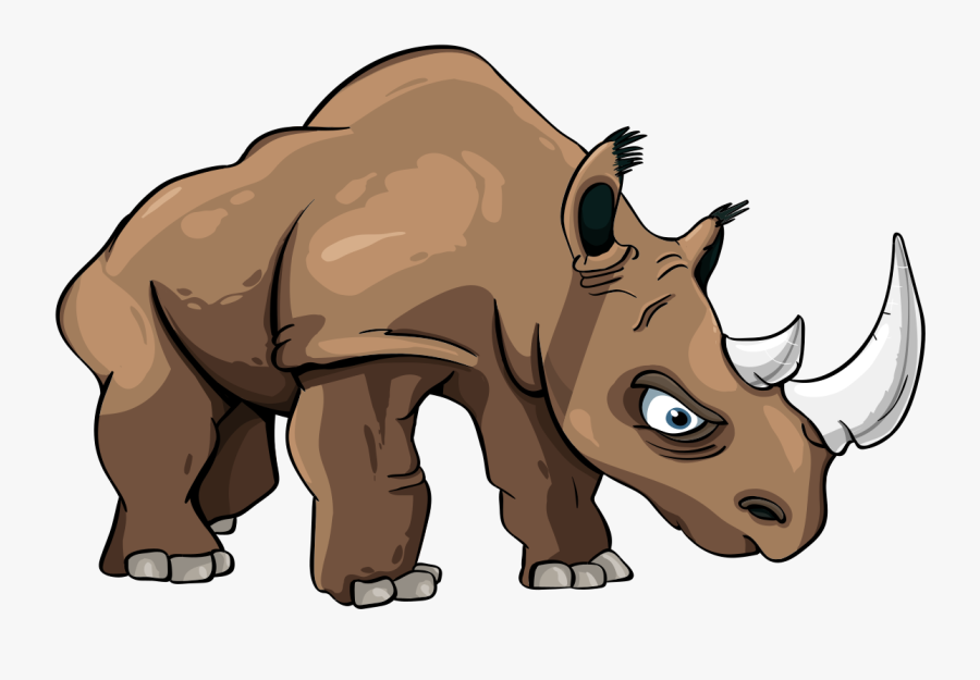 Rhino, Animals, Horn, Animated - Animated Animals, Transparent Clipart