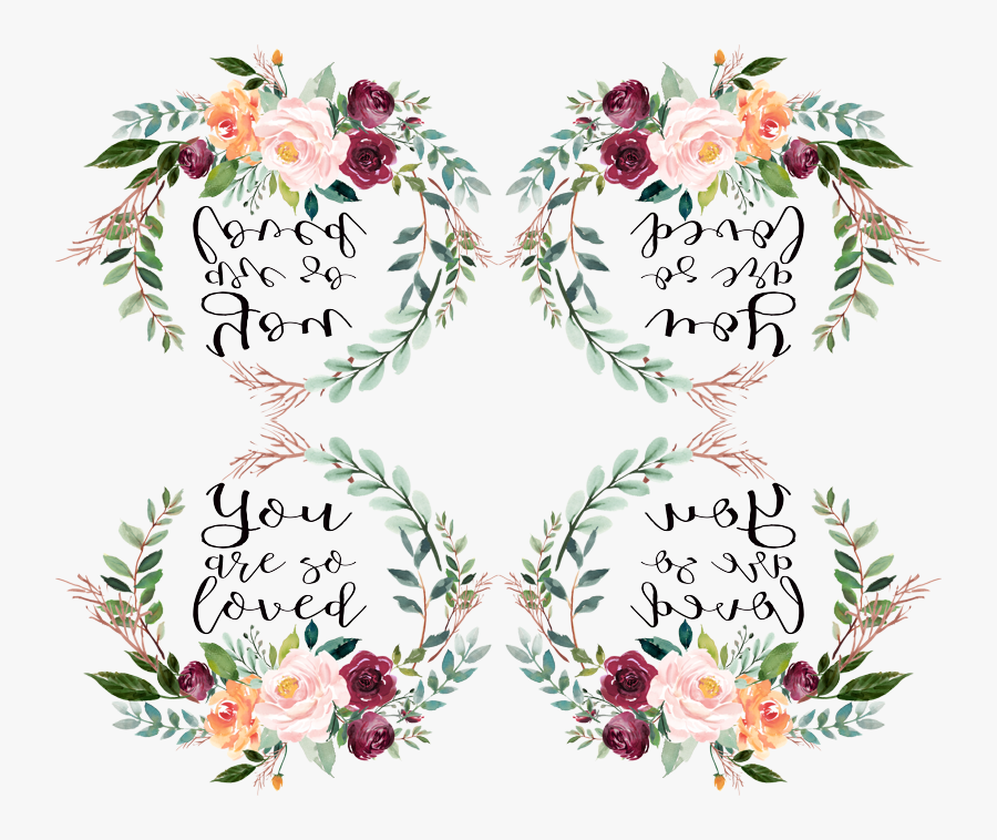 Floral Wreath Png Watercolor, Transparent Clipart