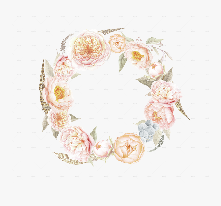 Vector Black And White Stock Transparent Wreath Vintage - Floral Wreath Png, Transparent Clipart