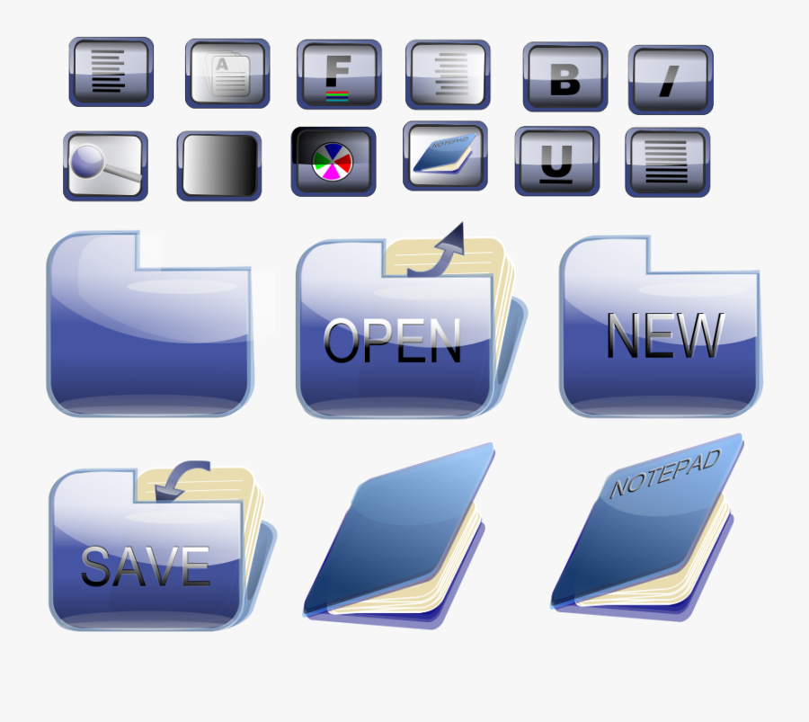 Icons Writing Calculation Database Clipart, Vector - Icon, Transparent Clipart