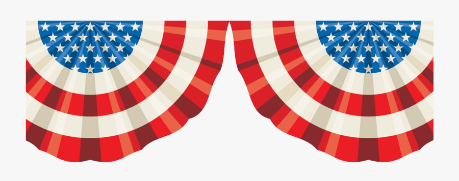 Patriotic Flag Clipart Transparent - American Flag Bunting Clipart Png, Transparent Clipart