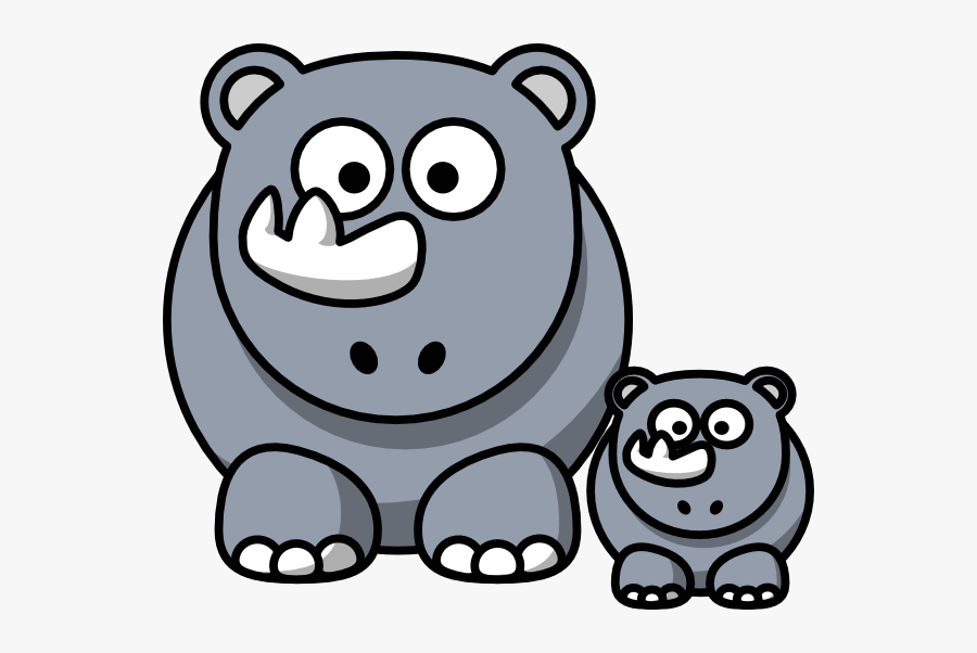 Rhino Baby Clip Art - Cartoon Rhino Head Clipart, Transparent Clipart