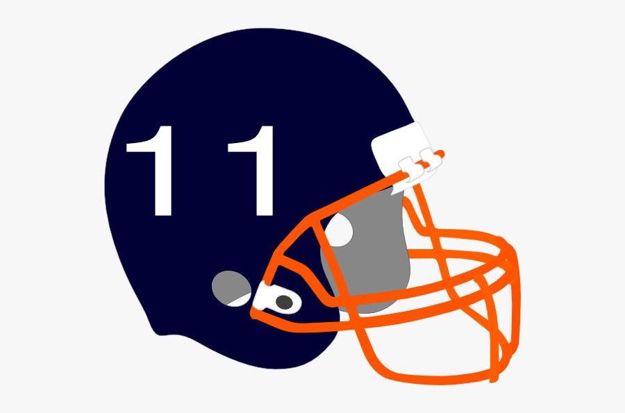 Football Helmet Svg Clip Arts - Blue And Orange Football Helmet, Transparent Clipart