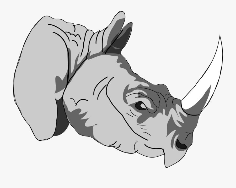 Architetto Rhinoceros 1 - One Horned Rhino Art, Transparent Clipart