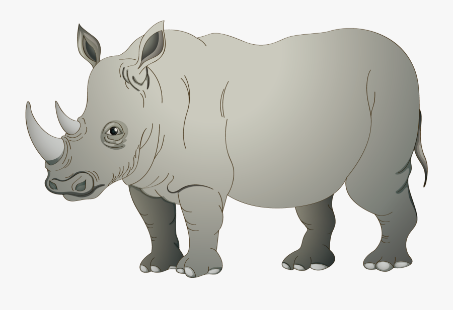 Clip Art Cartoon Rhino - Nosorog Clipart, Transparent Clipart