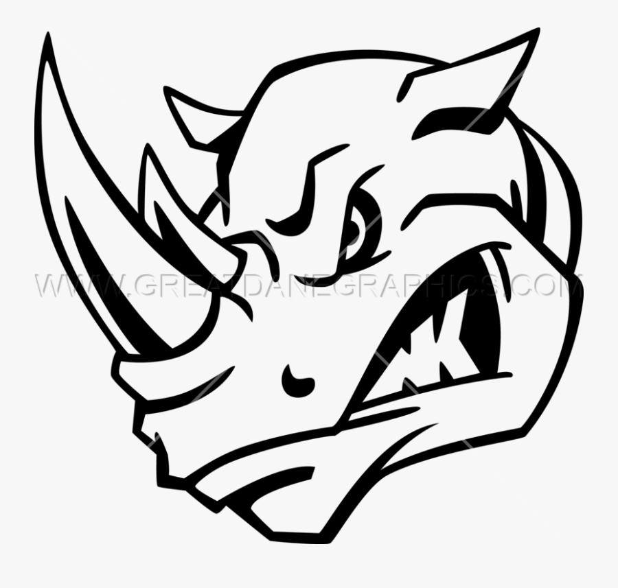 Rhino Head Drawing Easy, Transparent Clipart