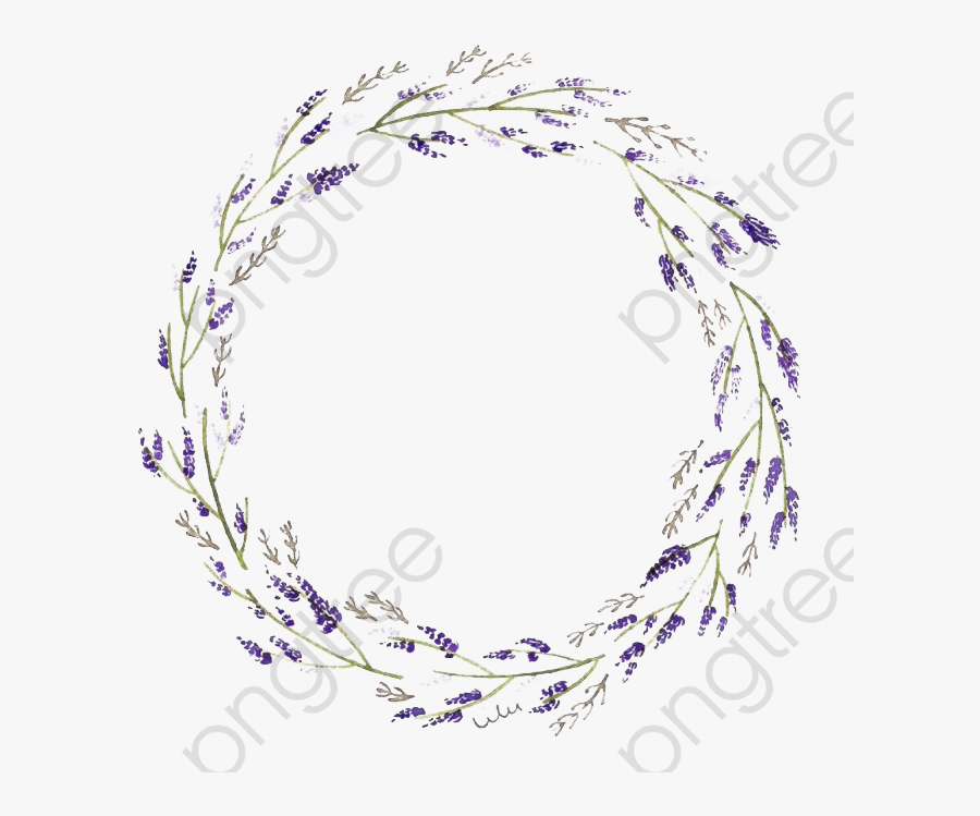 Lavender Clipart Wreaths - Lavender Wreath Clipart, Transparent Clipart