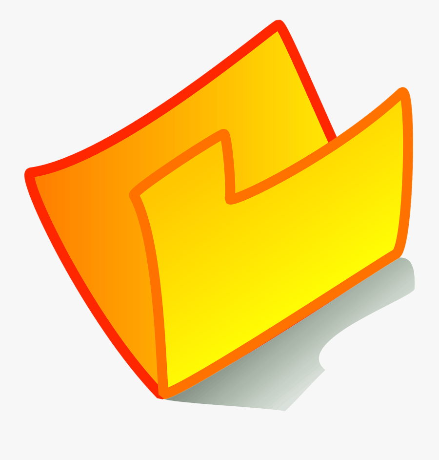 Clipart - Folder Yellow - Icon, Transparent Clipart
