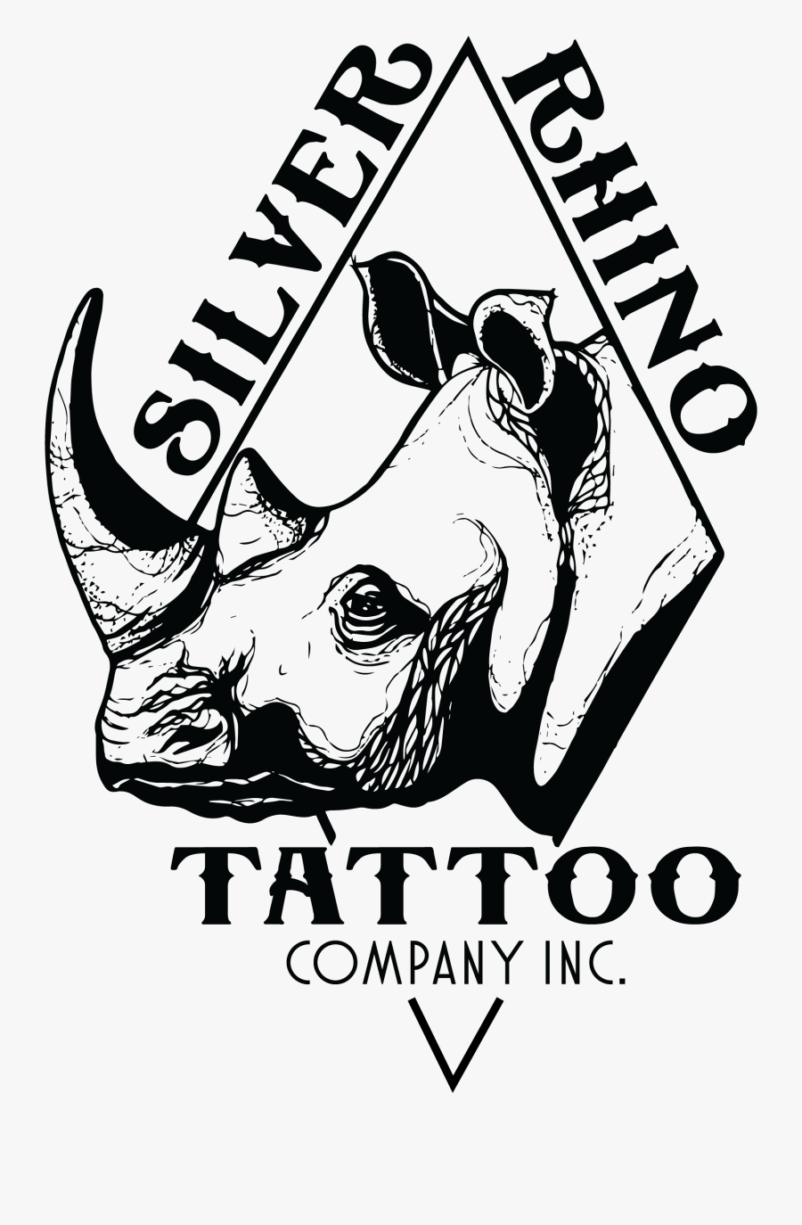 Transparent Rhino Clipart Black And White - Poster, Transparent Clipart