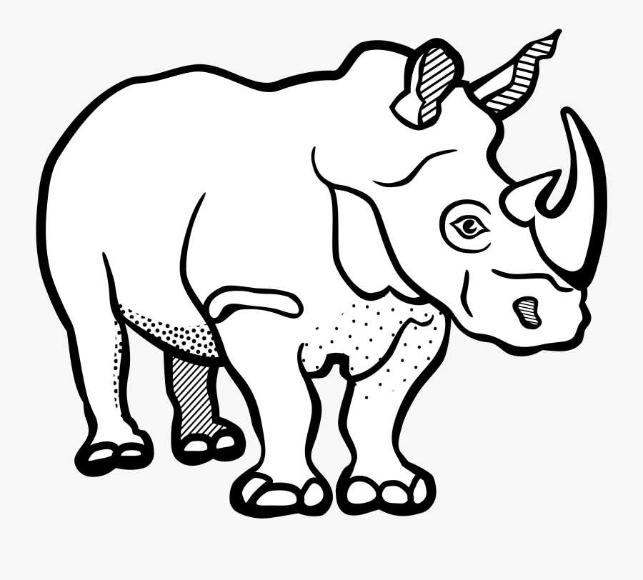 Donkey,art,monochrome Photography - Rhinoceros Black And White Clipart, Transparent Clipart