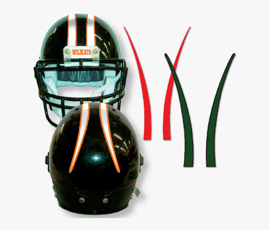 Panthers Football Helmet Clipart - Cat Stripe Football Helmet, Transparent Clipart