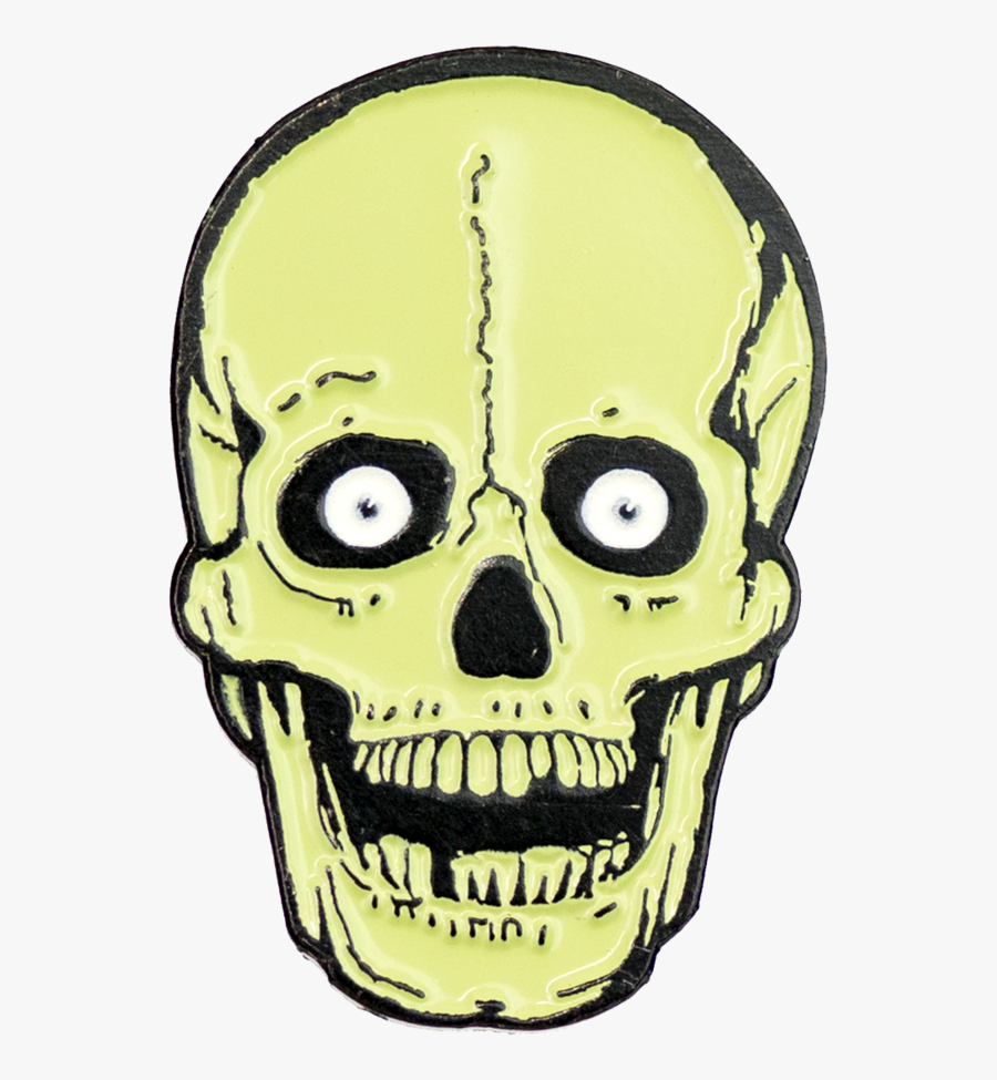 Green Skull Enamel Pin - Enamel Pins Transparent Background, Transparent Clipart