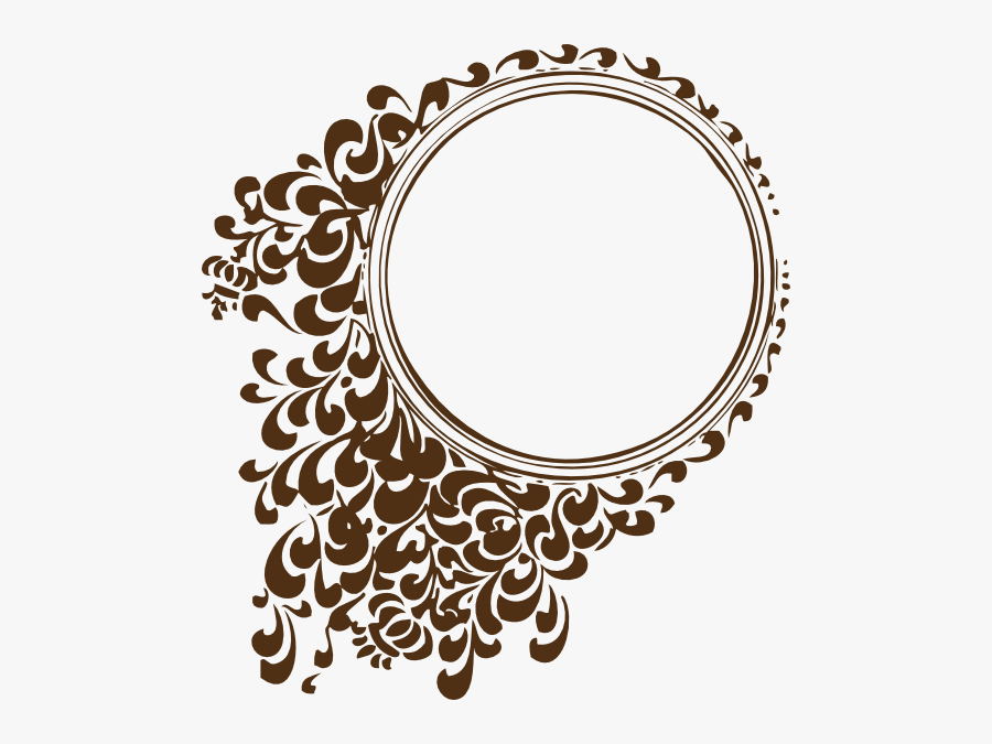 Brown Vintage Svg Clip Arts - Designs In Circle, Transparent Clipart