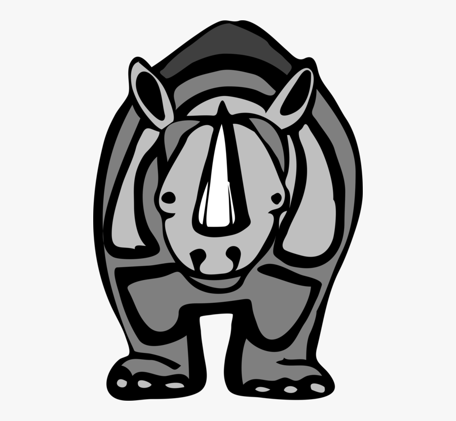Transparent Rhino Png - African Art Rhino Clipart, Transparent Clipart