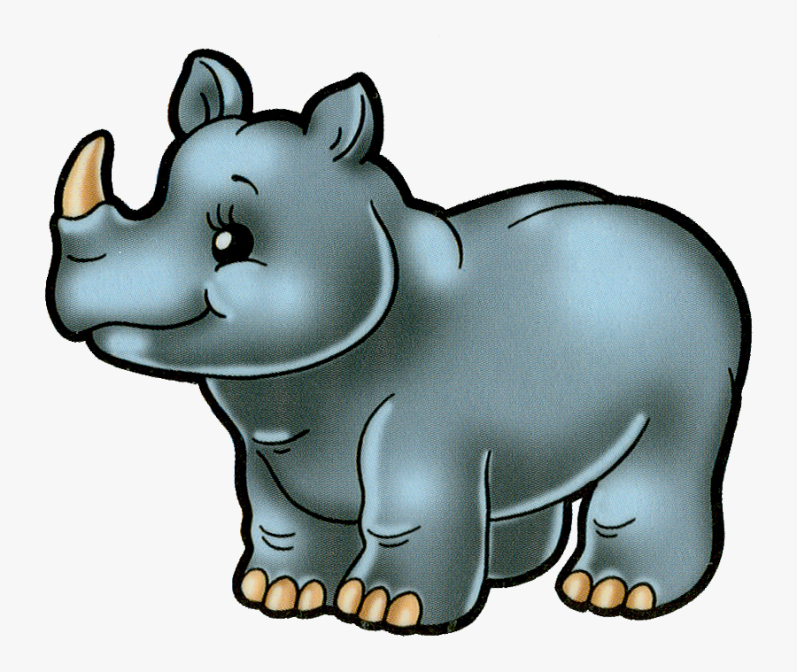 Cartoon Animal Rhino, Transparent Clipart