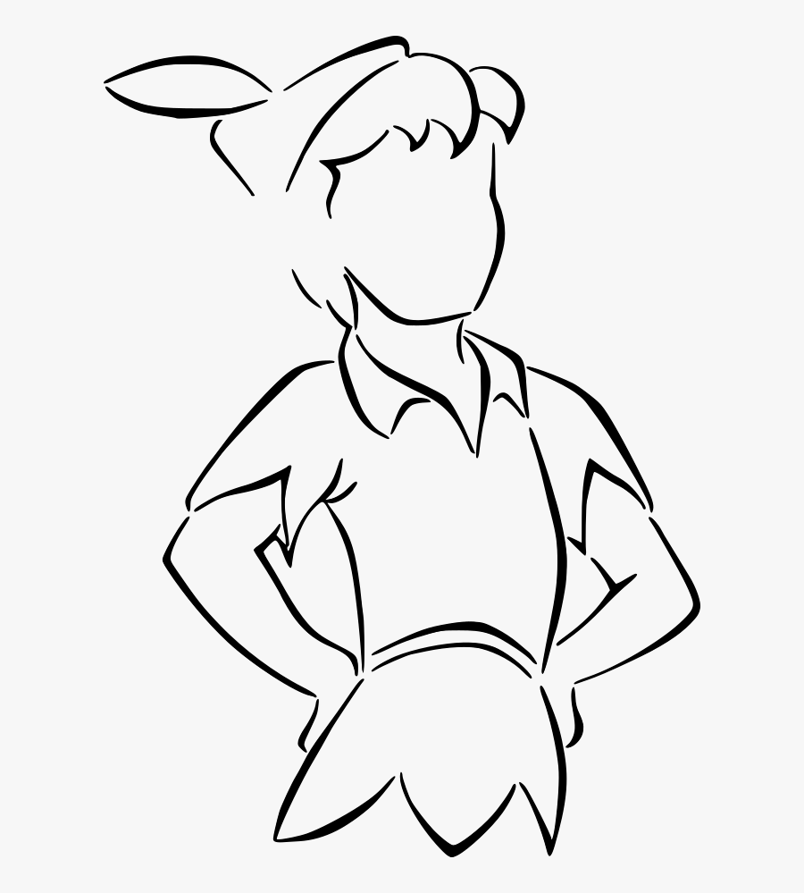 Movies, Personal Use, Peter Pan Lineart - Outline Of Peter Pan, Transparent Clipart