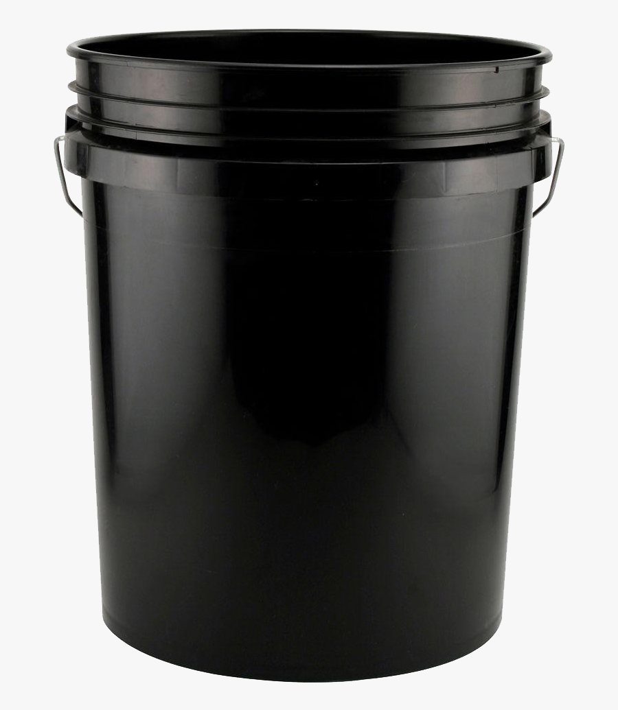Plastic Bucket Png Clipart - Black 5 Gallon Bucket, Transparent Clipart