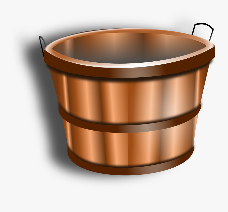Wooden Bucket - Wooden Bucket Png, Transparent Clipart