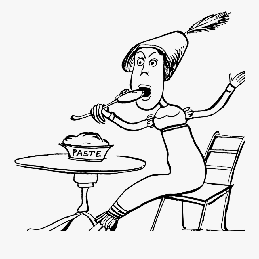 Sketch Drawing Of Eating, Transparent Clipart