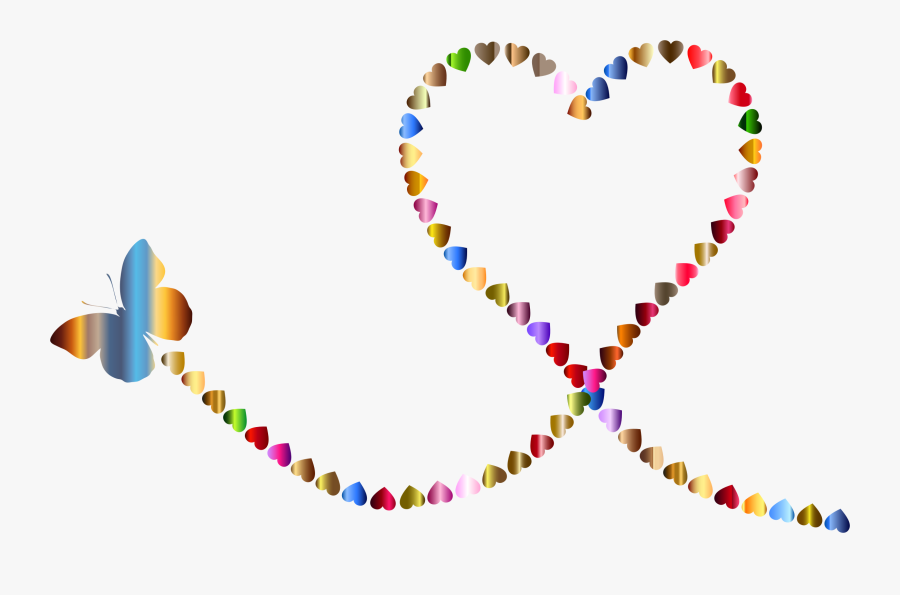 Clipart Butterfly Hearts Trail 3 Clipart - Single Chain Mangalsutra Designs, Transparent Clipart