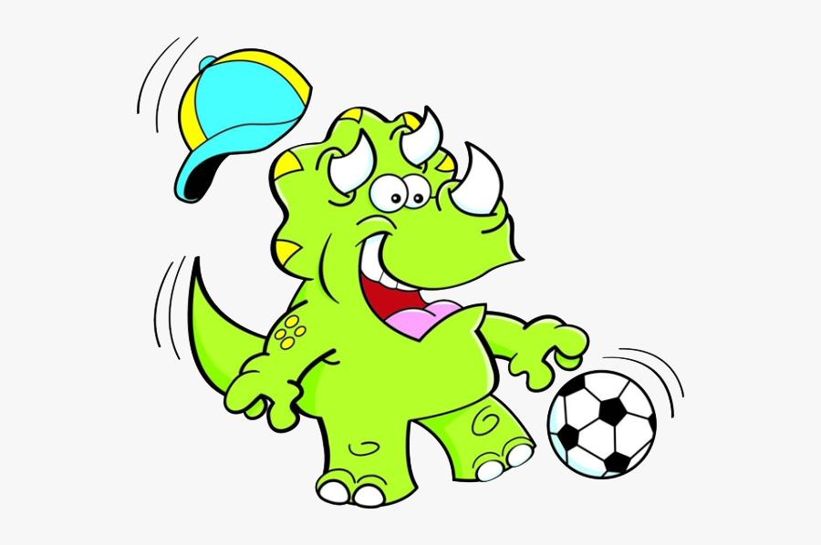 Football Terms Clipart - Dinosaur Playing Soccer Clipart, Transparent Clipart