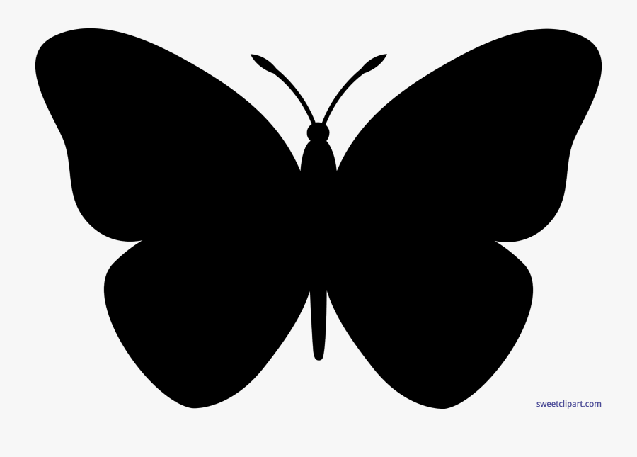 Butterfly Black Silhouette Clip Art - Clip Art Butterfly Black, Transparent Clipart