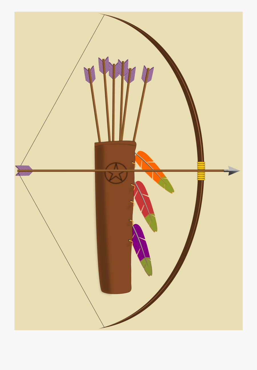 Bow, Arrow And Quiver - Quiver Clipart, Transparent Clipart